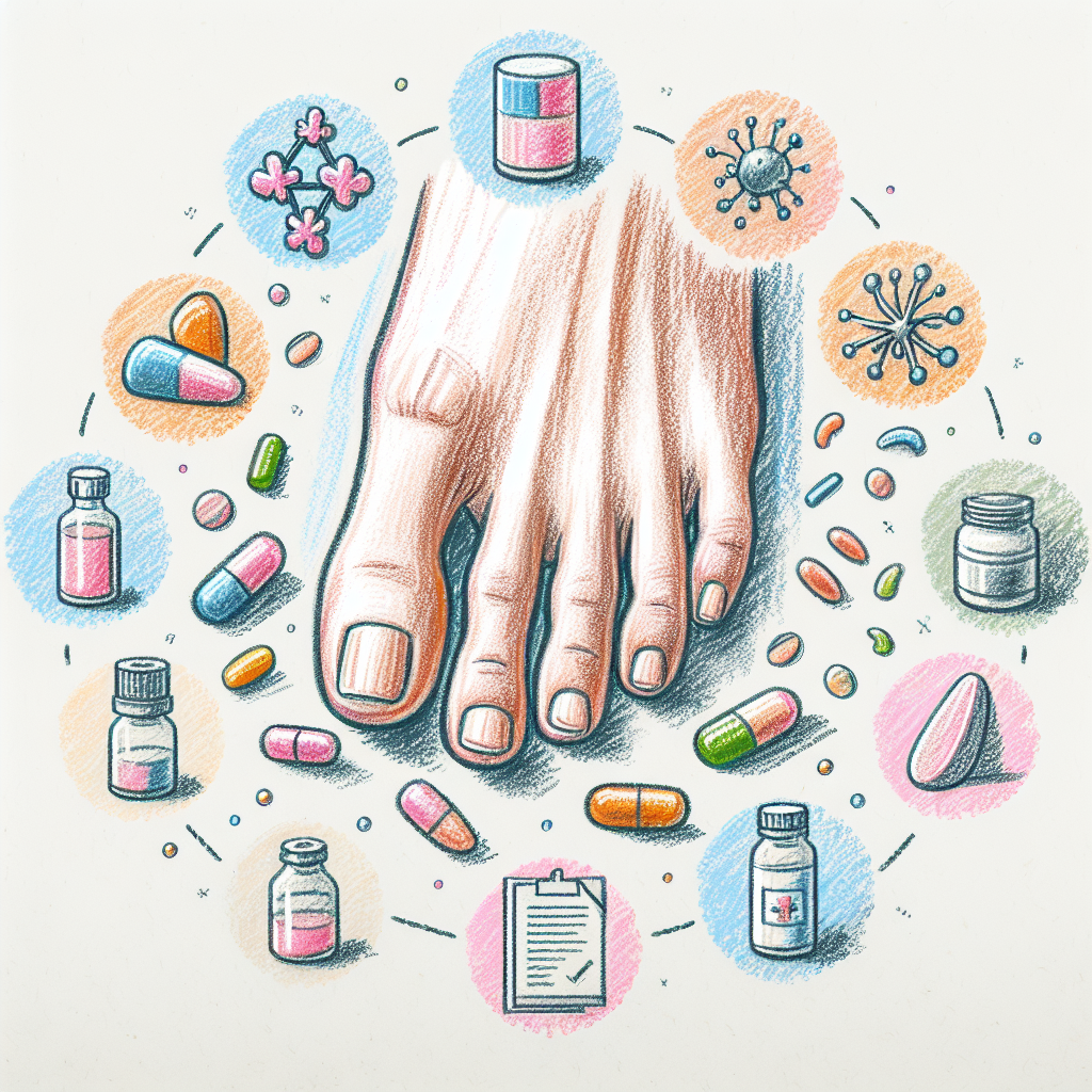 Pastelková ilustrace znázorňující téma: Zdraví nehtů