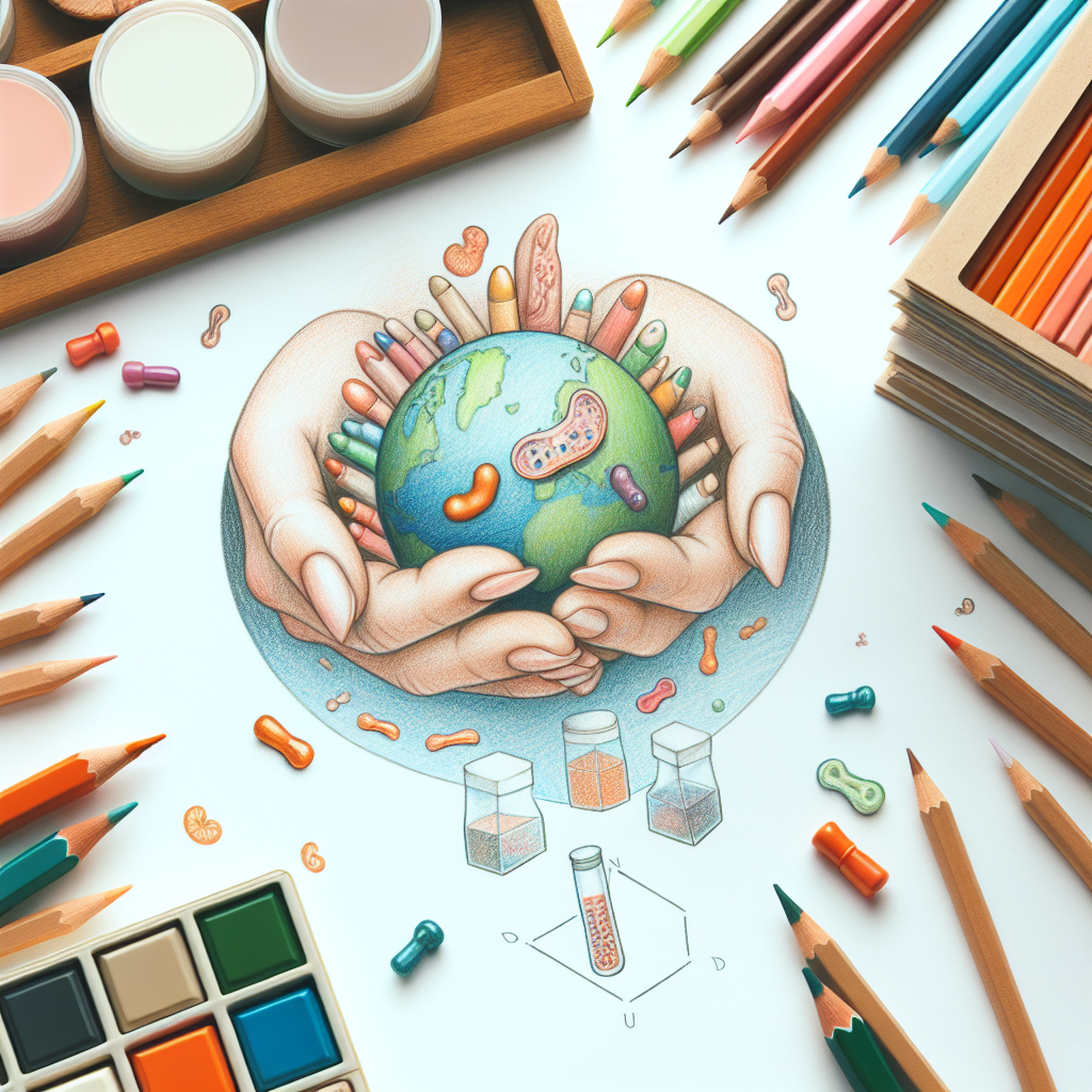 Pastelková ilustrace znázorňující téma: Zdraví a wellness