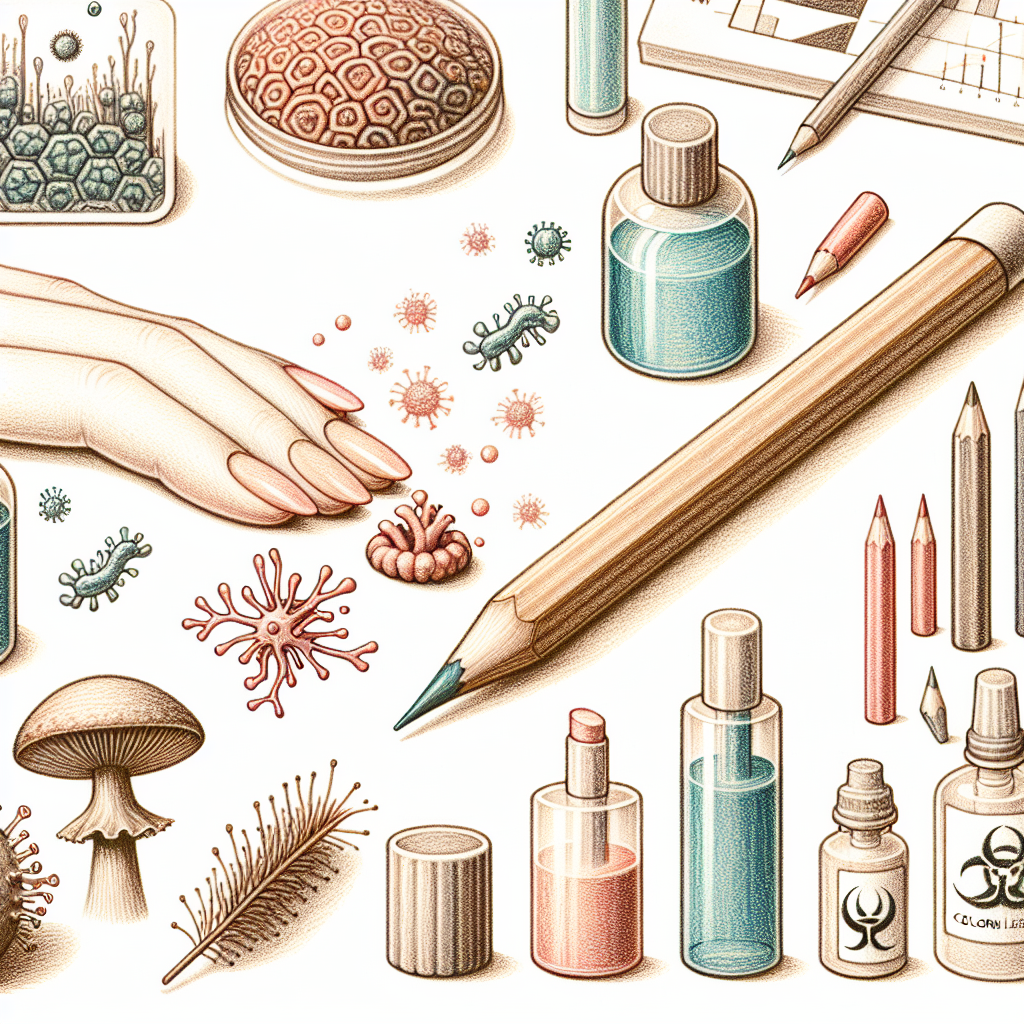 Pastelková ilustrace znázorňující téma: Zdraví nehtů