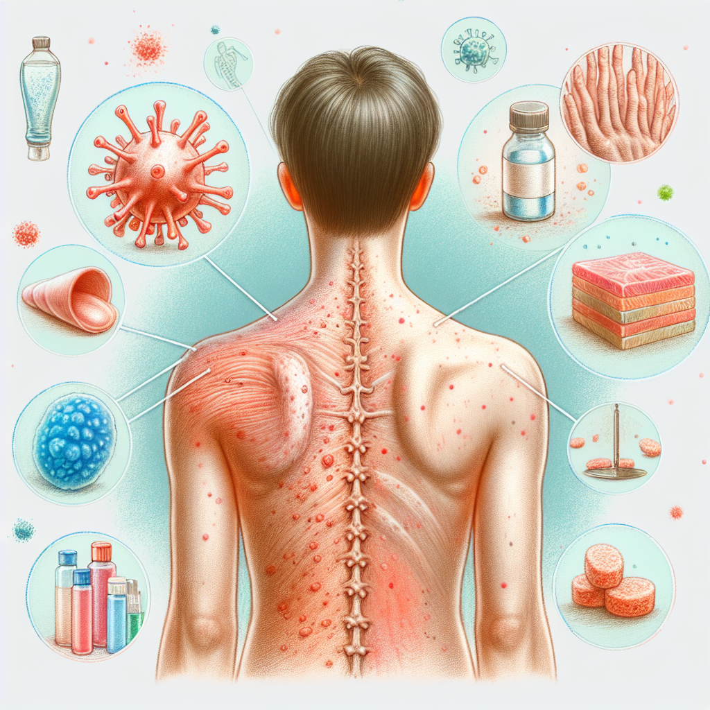 Pastelková ilustrace znázorňující téma: Kožní onemocnění