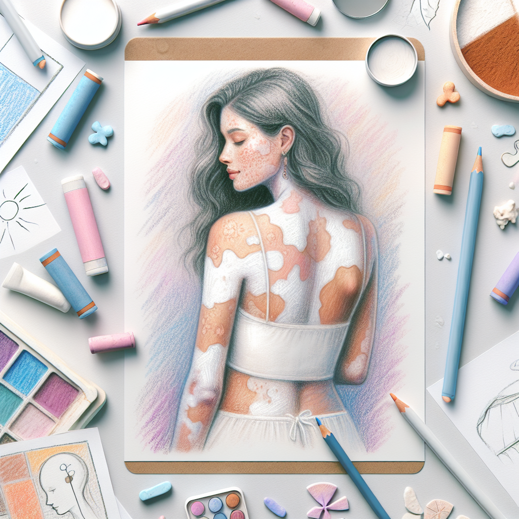 Pastelková ilustrace znázorňující téma: Kožní onemocnění