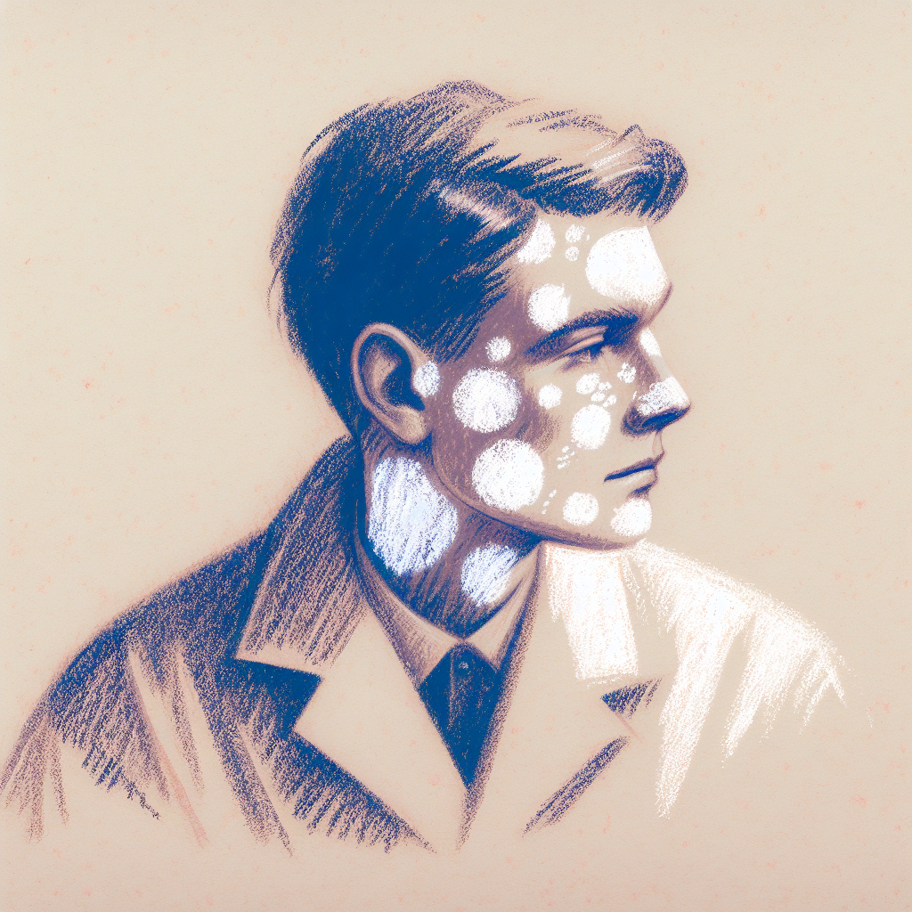 Pastelková ilustrace znázorňující téma: Kožní onemocnění