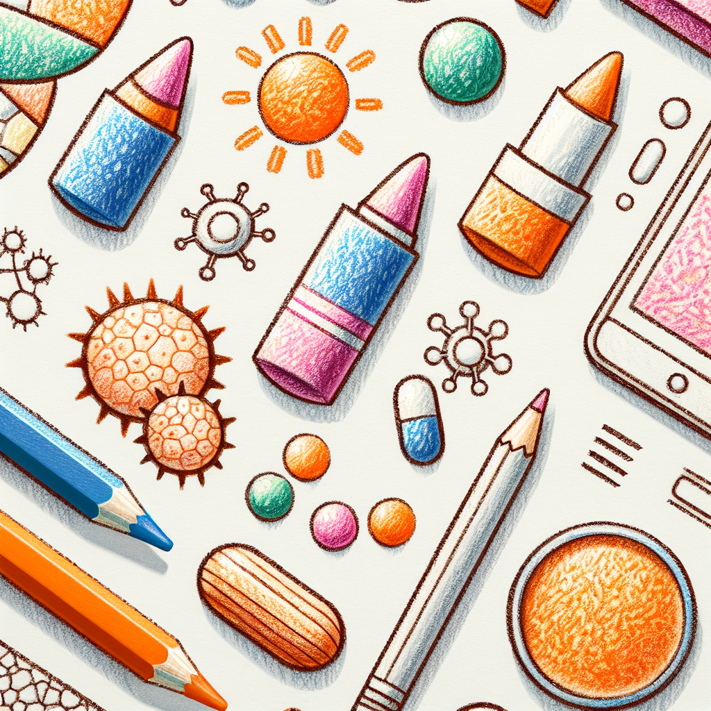 Pastelková ilustrace znázorňující téma: Zdraví pleti