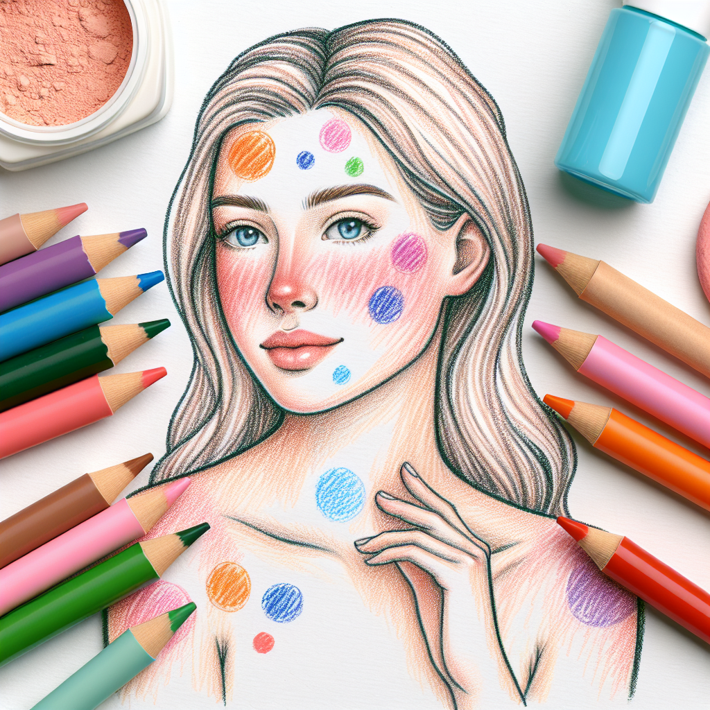 Pastelková ilustrace znázorňující téma: Zdraví a kosmetika