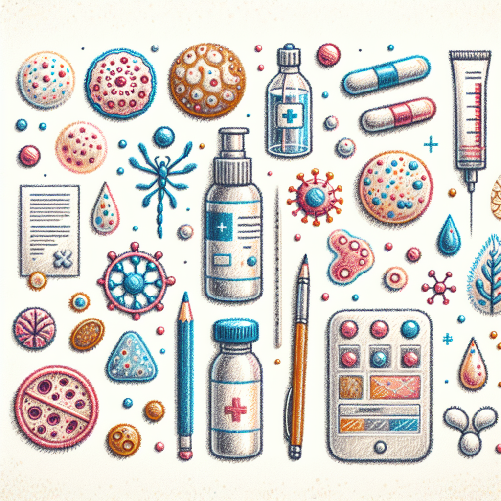 Pastelková ilustrace znázorňující téma: Kožní zdraví