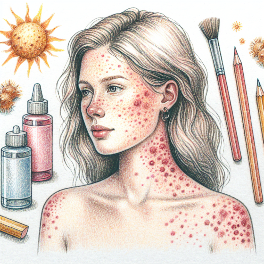 Pastelková ilustrace znázorňující téma: Péče o pleť