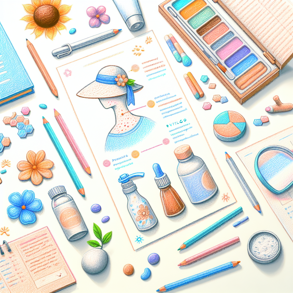 Pastelková ilustrace znázorňující téma: Zdraví pleti