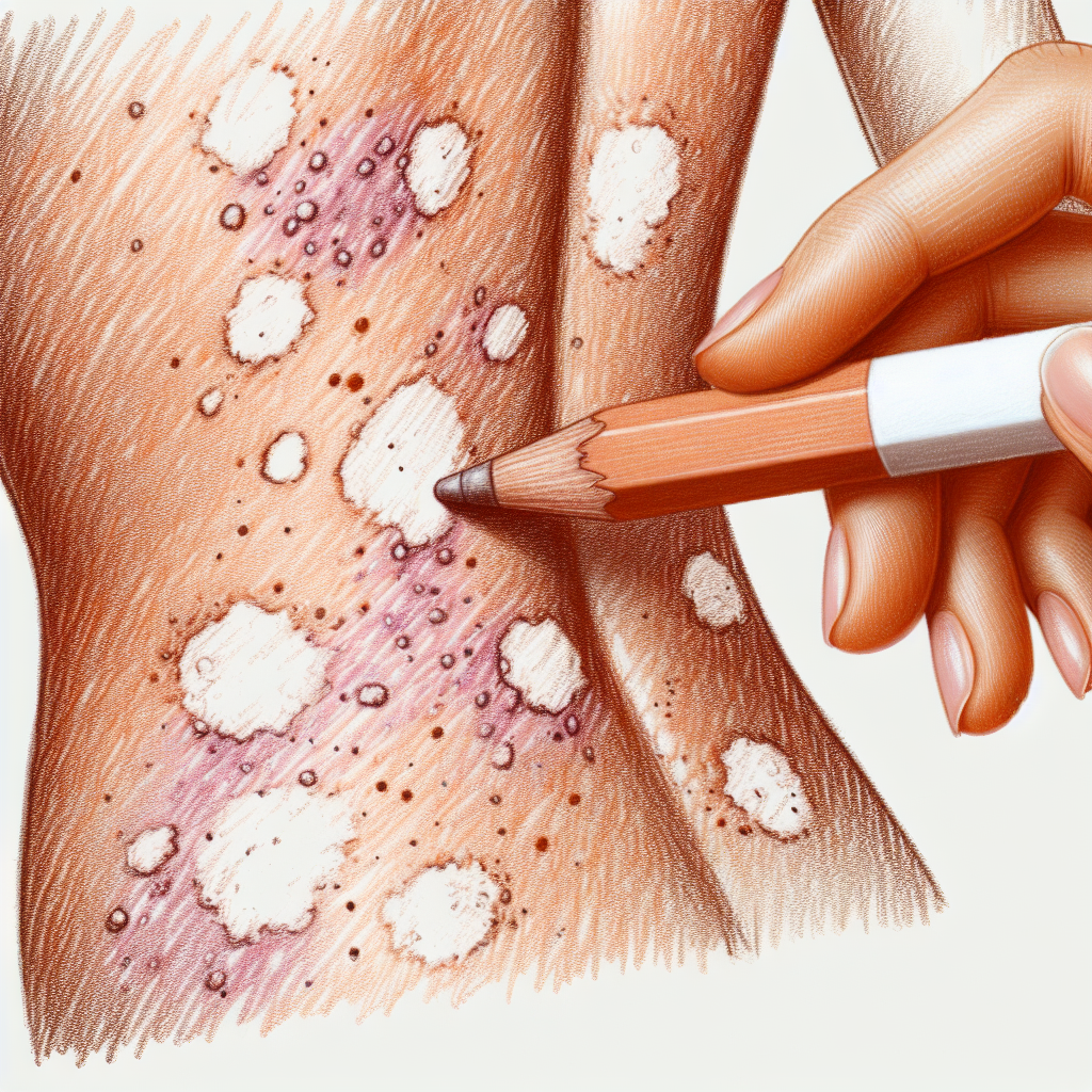 Pastelková ilustrace znázorňující téma: Kožní zdraví