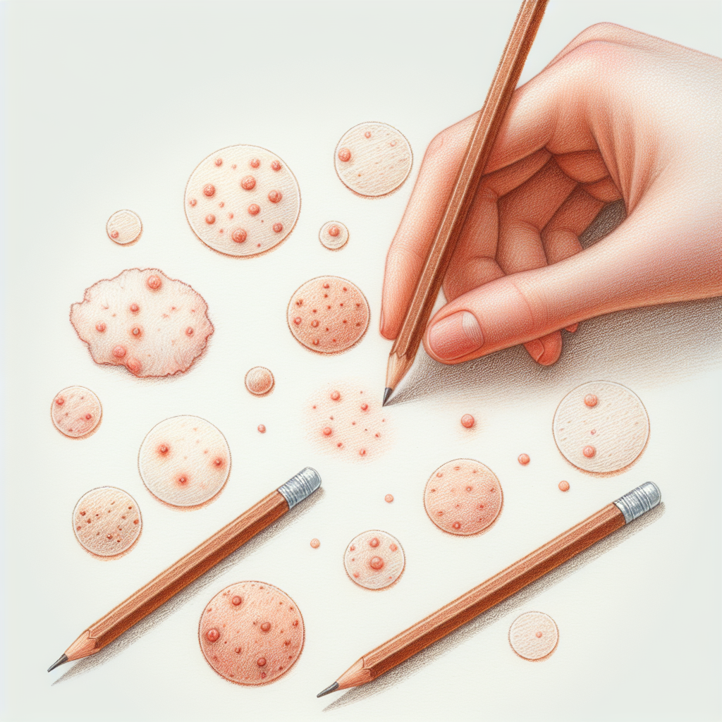 Pastelková ilustrace znázorňující téma: Dermatologie