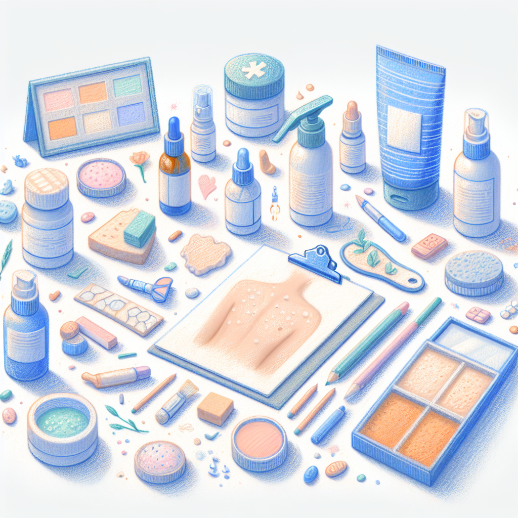 Pastelková ilustrace znázorňující téma: Dermatologie