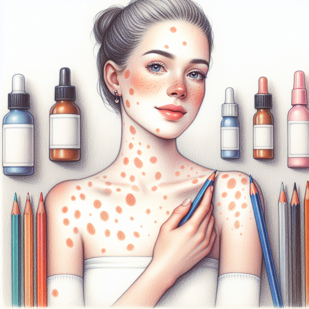 Pastelková ilustrace znázorňující téma: Kožní problémy