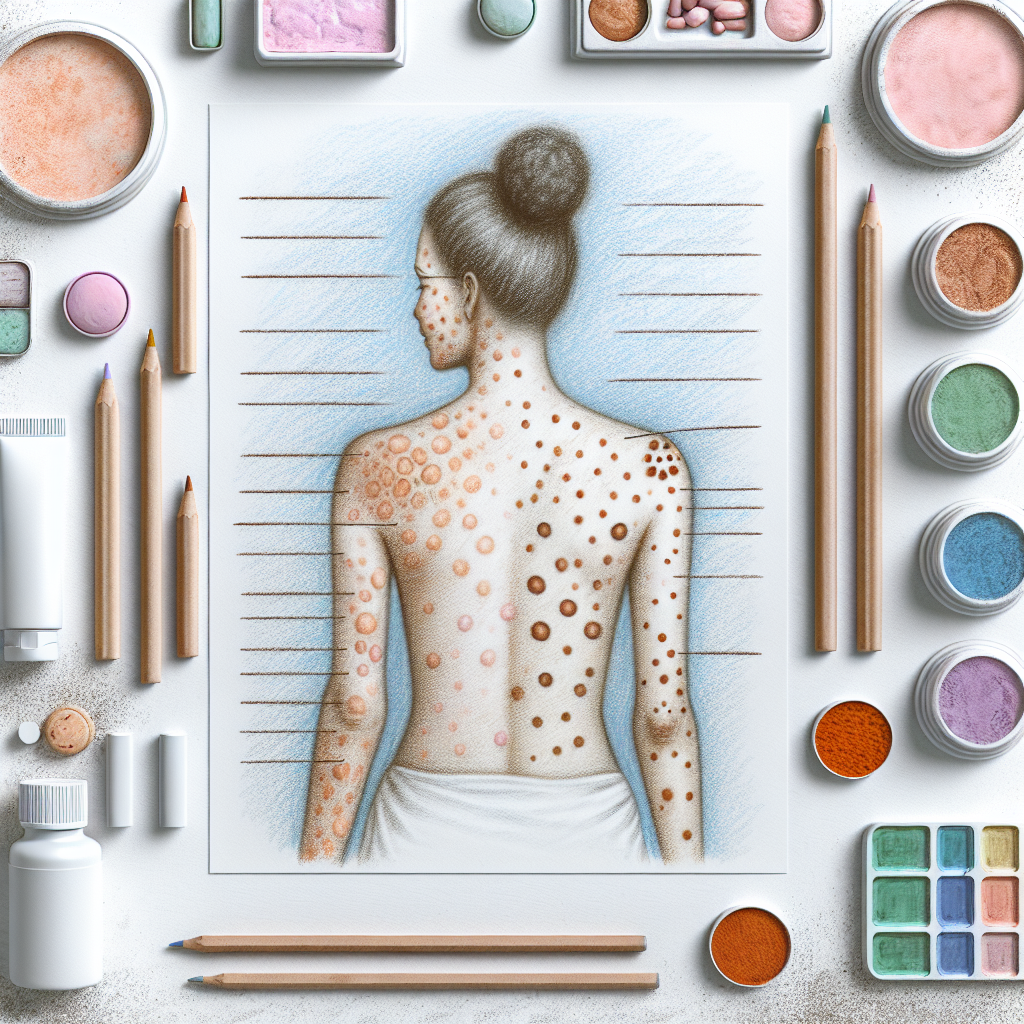 Pastelková ilustrace znázorňující téma: Kožní zdraví