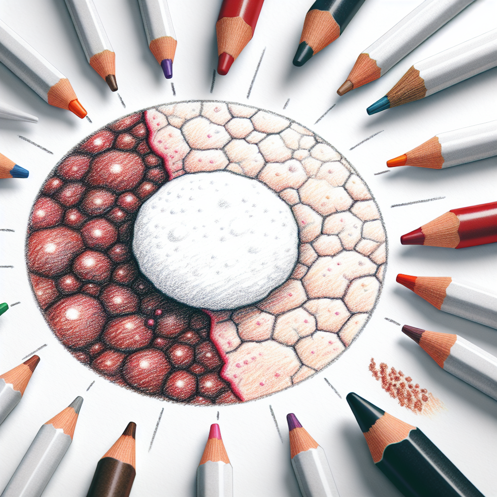 Pastelková ilustrace znázorňující téma: Kožní onemocnění