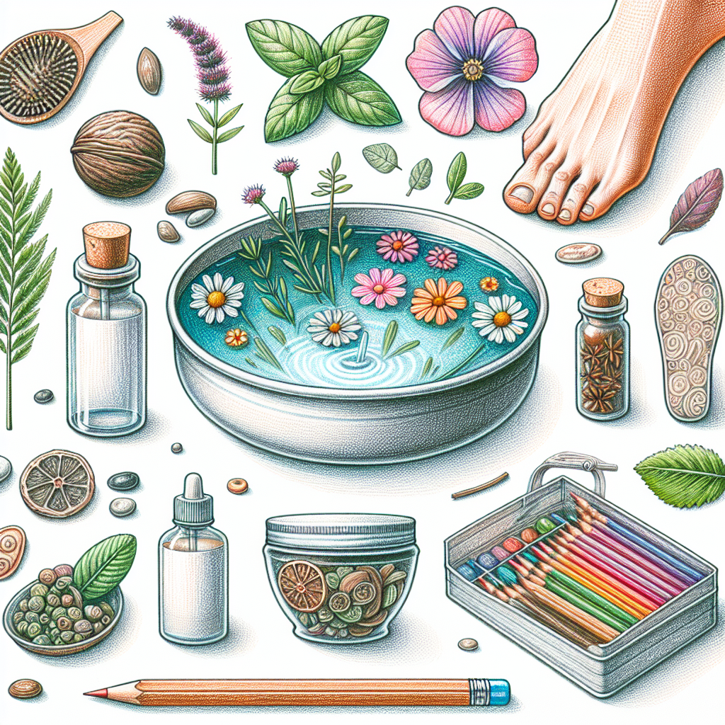 Pastelková ilustrace znázorňující téma: Zdraví nohou