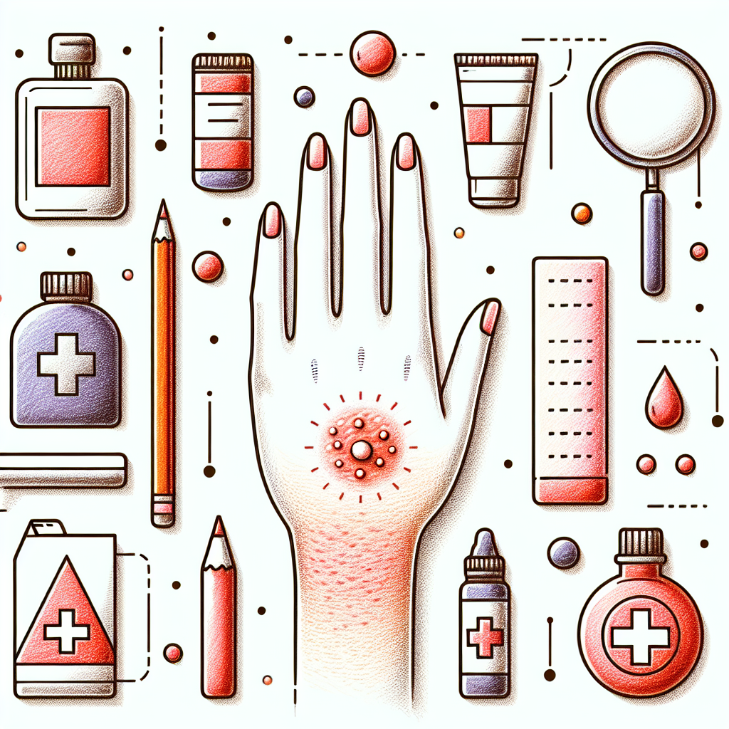 Pastelková ilustrace znázorňující téma: Kožní onemocnění