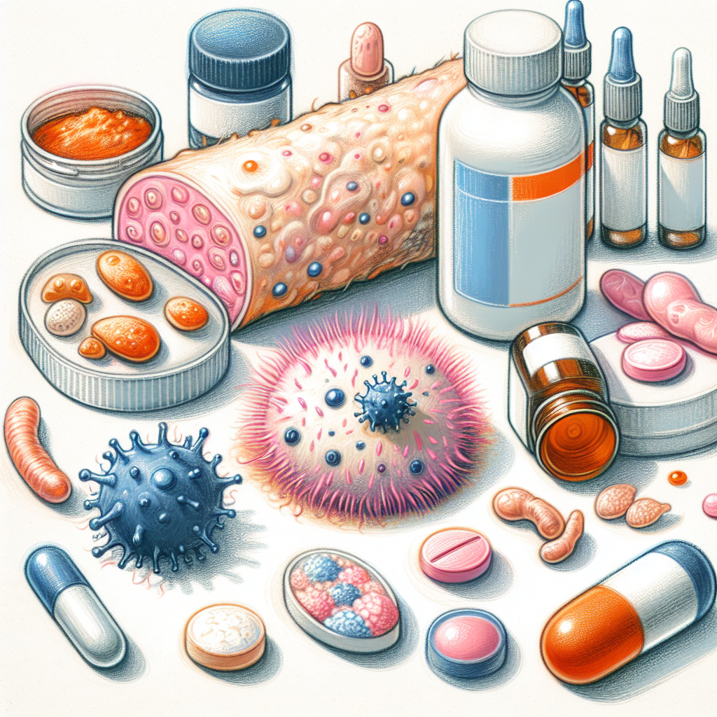 Pastelková ilustrace znázorňující téma: Kožní onemocnění