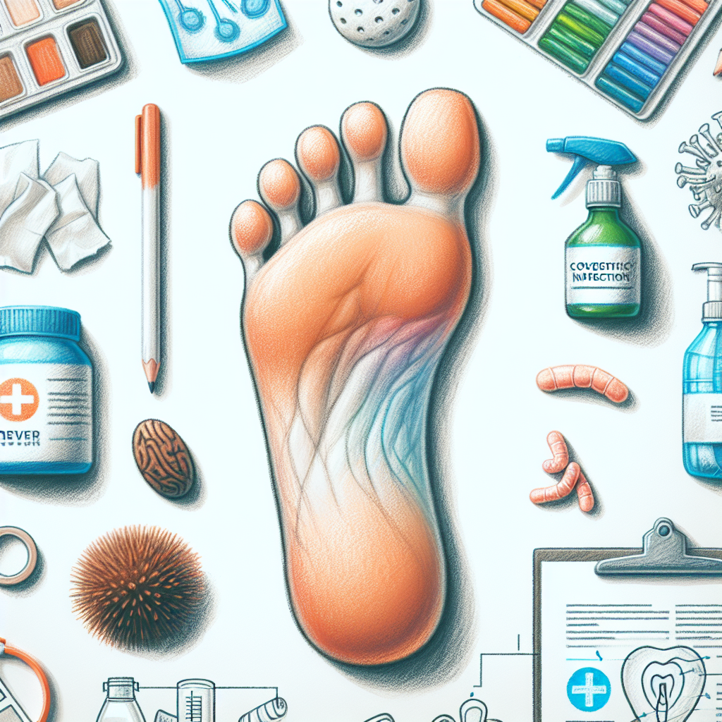 Pastelková ilustrace znázorňující téma: Zdraví nohou