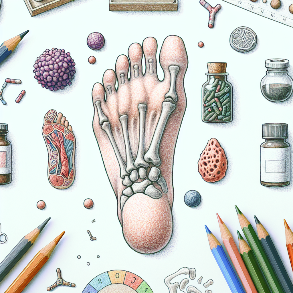 Pastelková ilustrace znázorňující téma: Zdraví nohou
