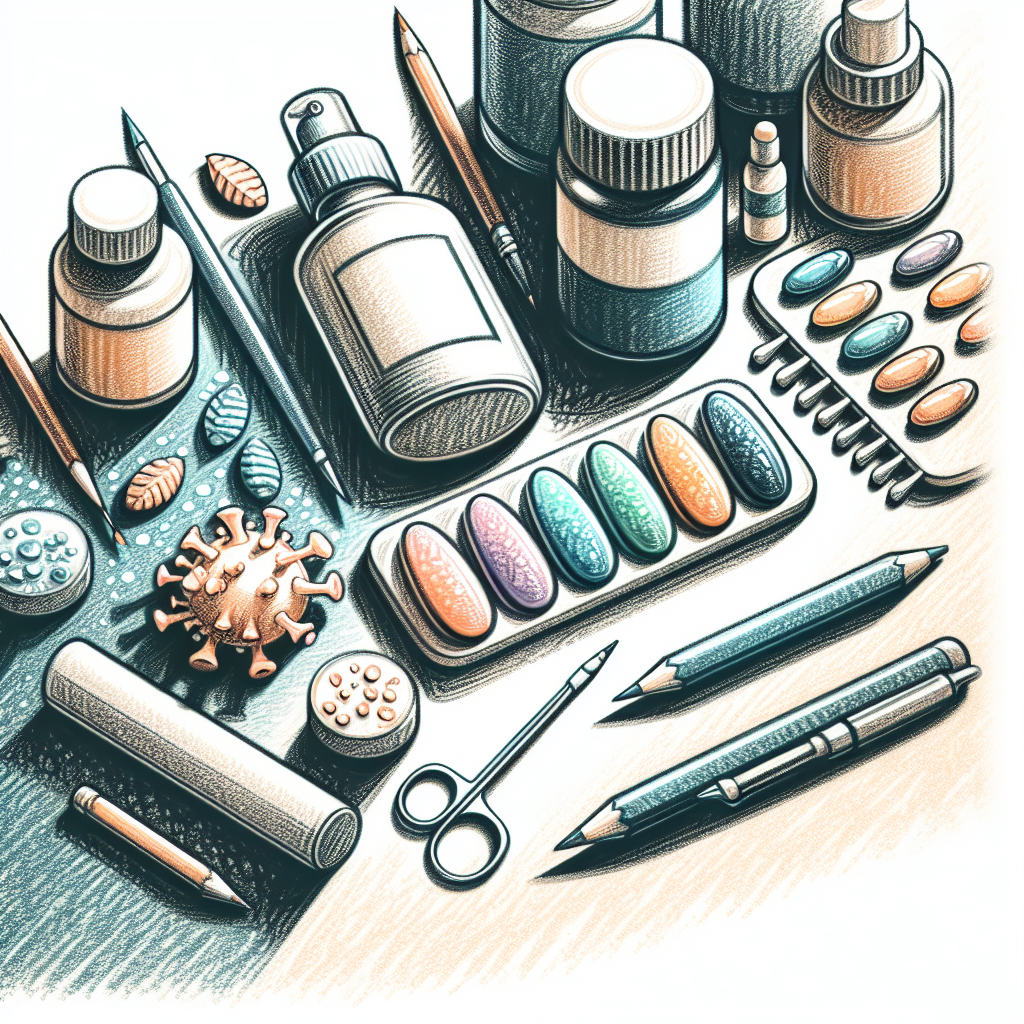 Pastelková ilustrace znázorňující téma: Zdraví