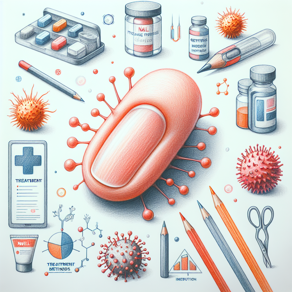 Pastelková ilustrace znázorňující téma: Zdraví nehtů