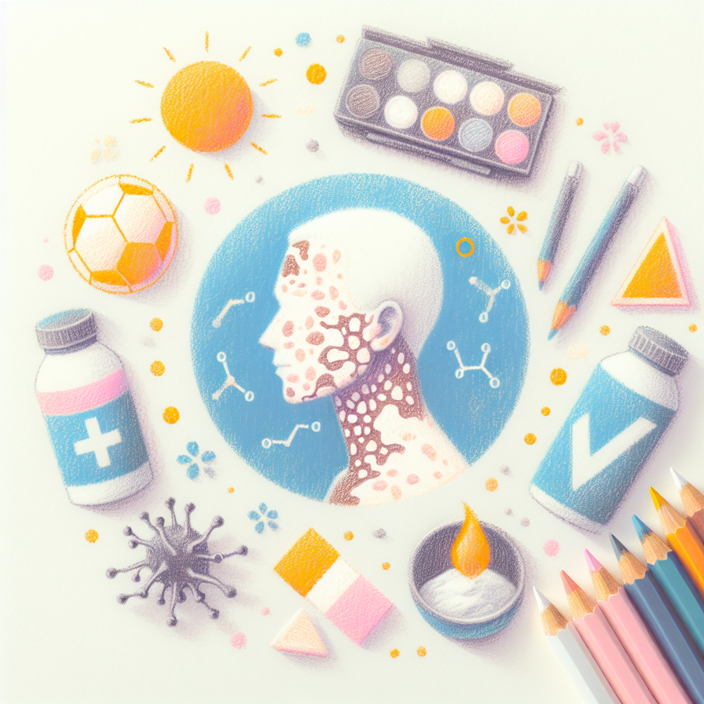 Pastelková ilustrace znázorňující téma: Zdraví pleti