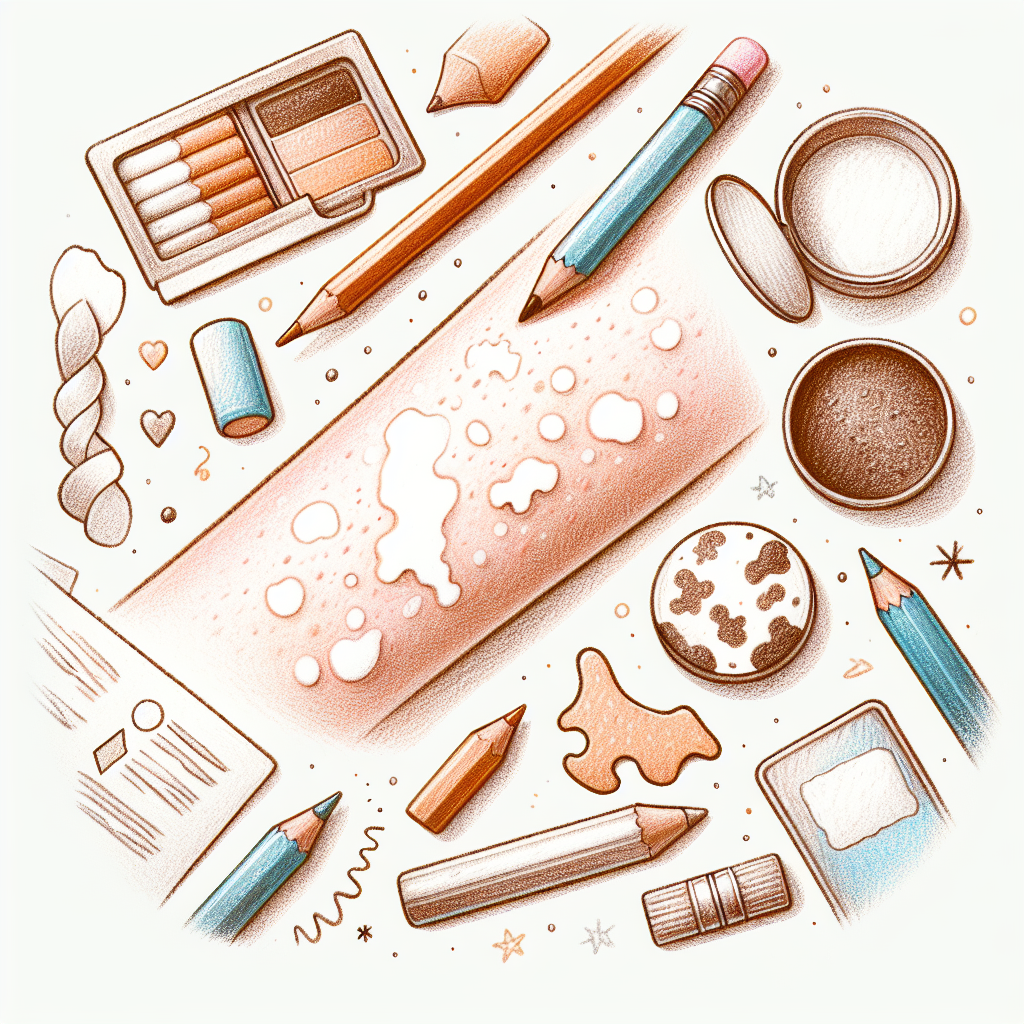 Pastelková ilustrace znázorňující téma: Kožní zdraví