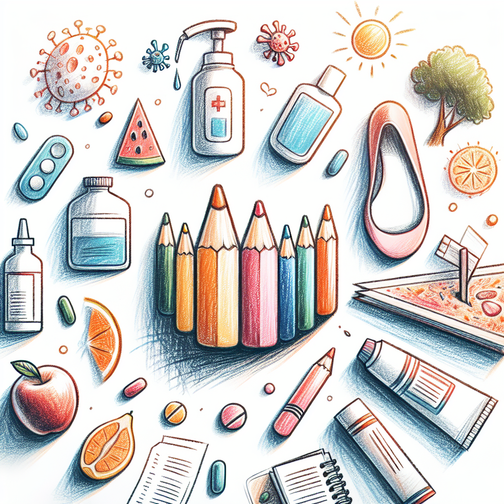 Pastelková ilustrace znázorňující téma: Zdraví