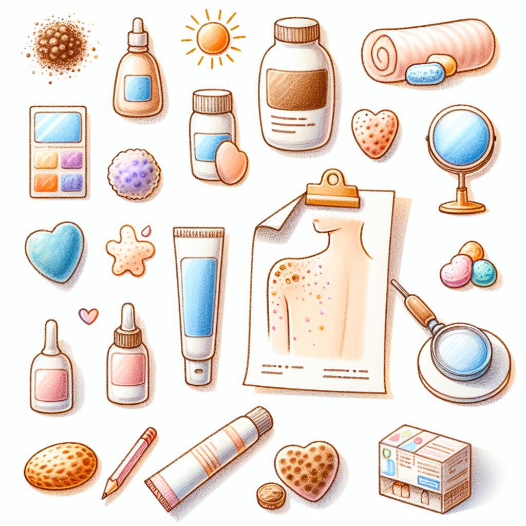 Pastelková ilustrace znázorňující téma: Kožní problémy