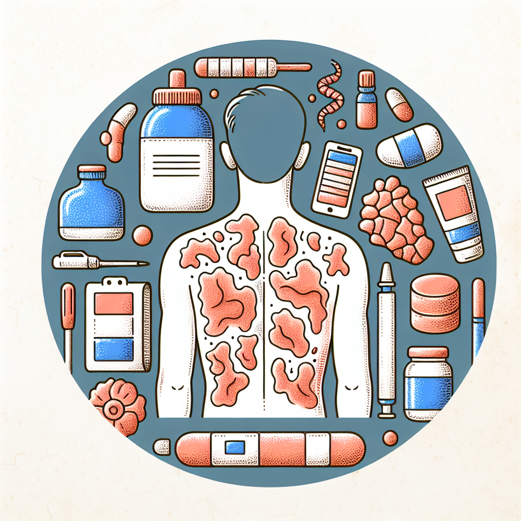 Pastelková ilustrace znázorňující téma: Kožní problémy