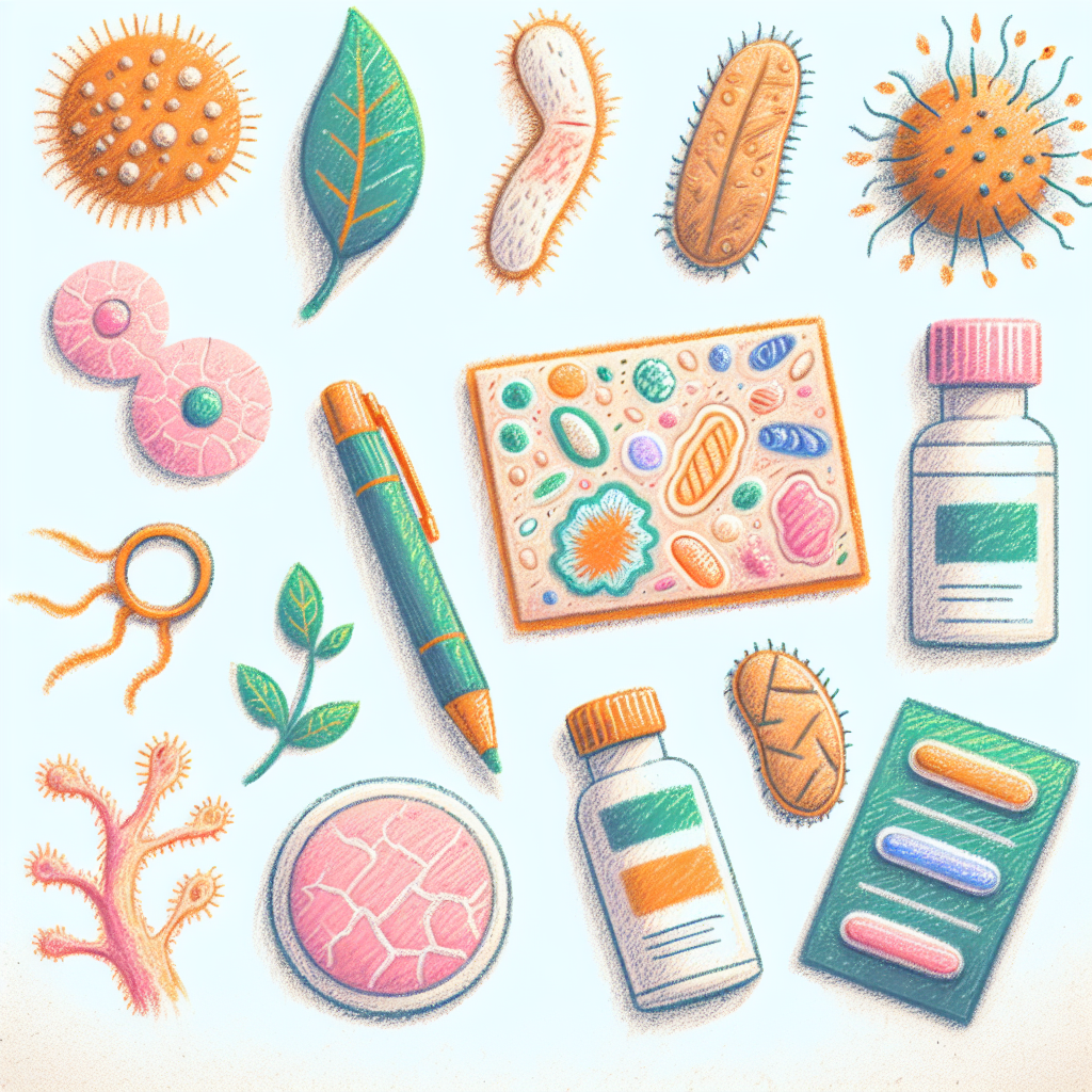 Pastelková ilustrace znázorňující téma: Kožní onemocnění