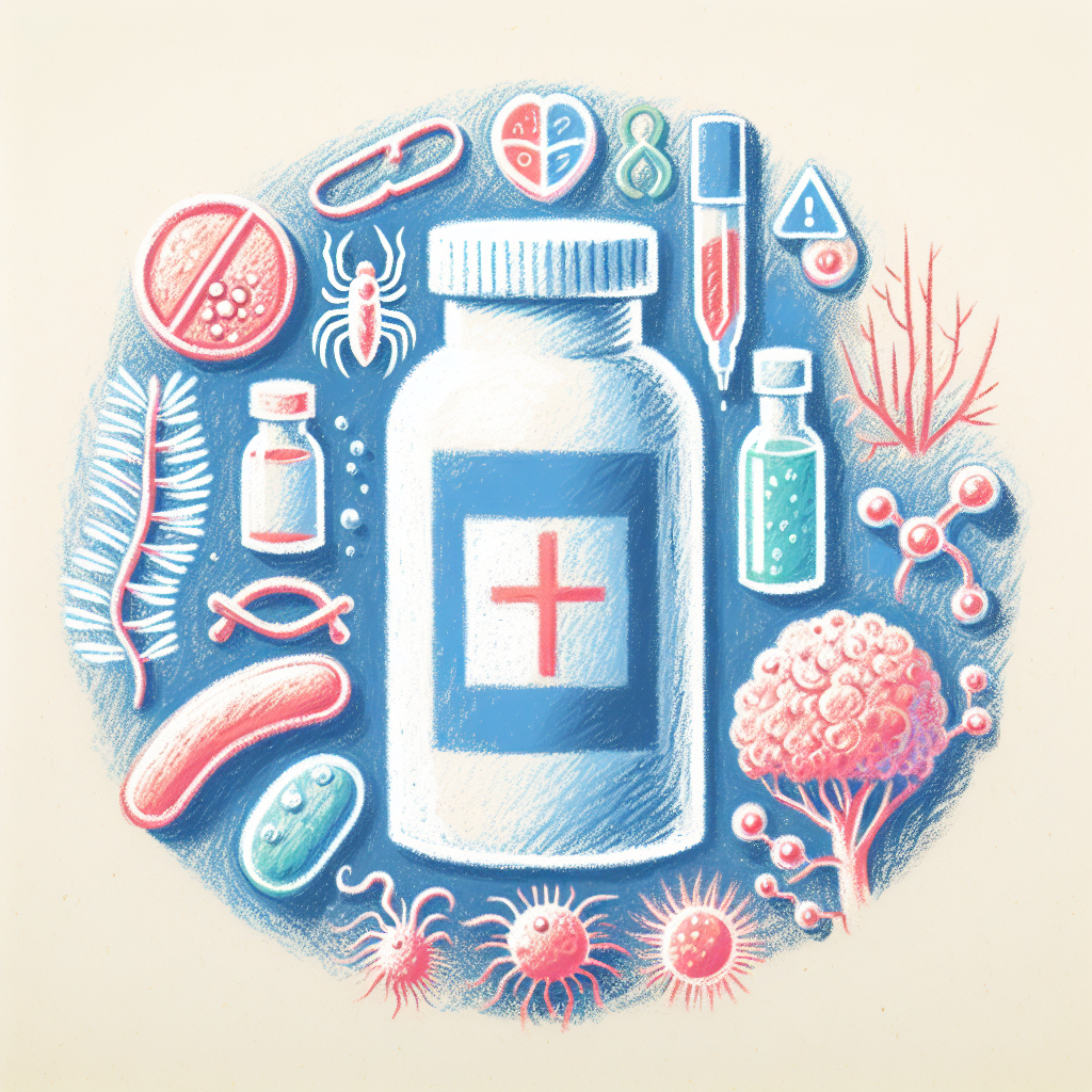 Pastelková ilustrace znázorňující téma: Zdraví a péče