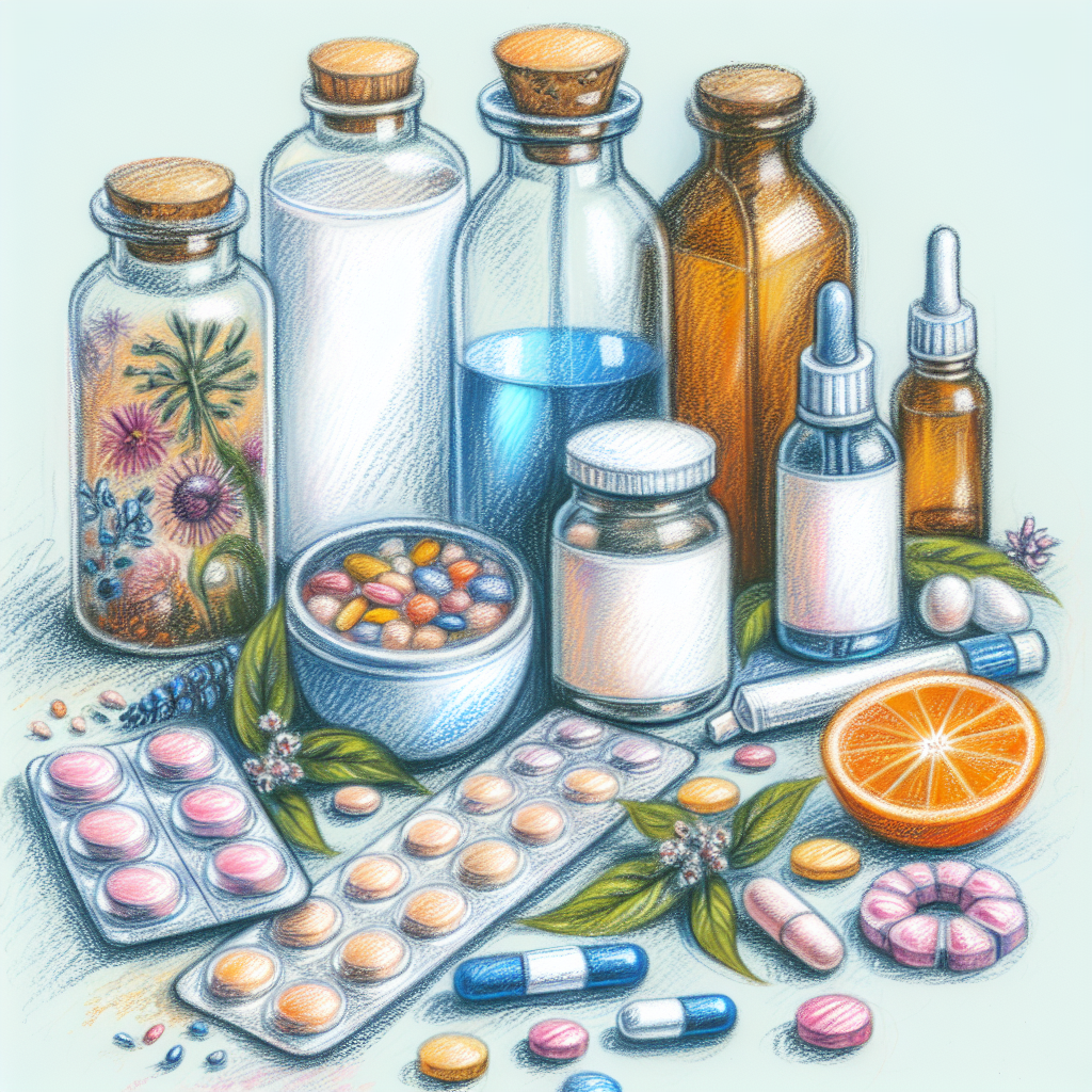 Pastelková ilustrace znázorňující téma: Homeopatie
