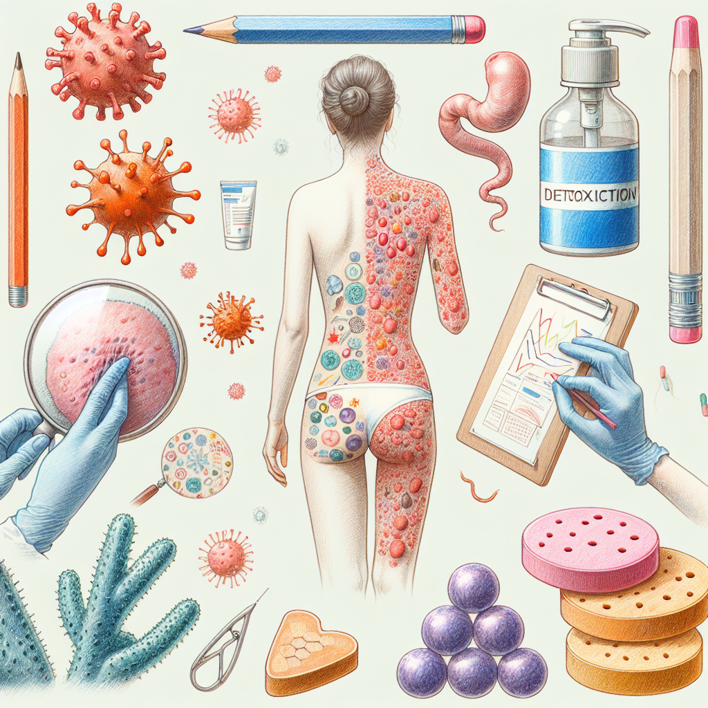 Pastelková ilustrace znázorňující téma: Kožní onemocnění