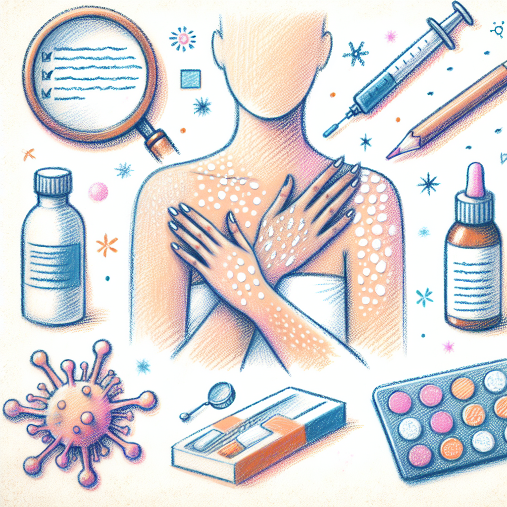 Pastelková ilustrace znázorňující téma: Kožní zdraví