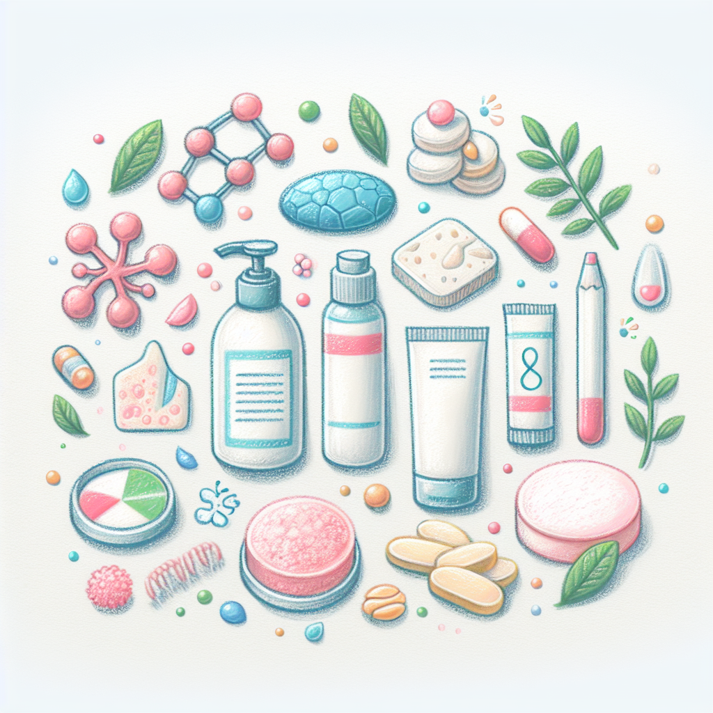 Pastelková ilustrace znázorňující téma: Kožní zdraví