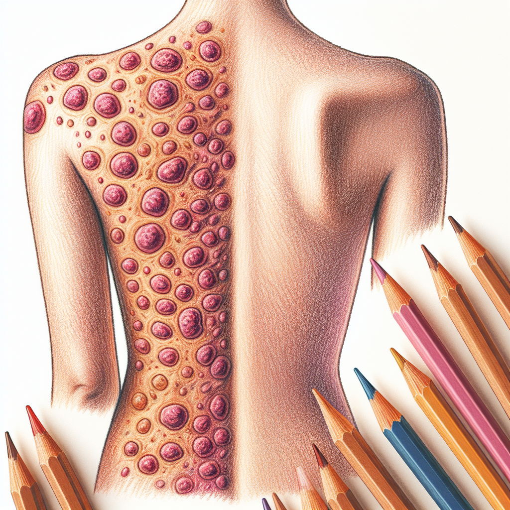Pastelková ilustrace znázorňující téma: Dermatologie