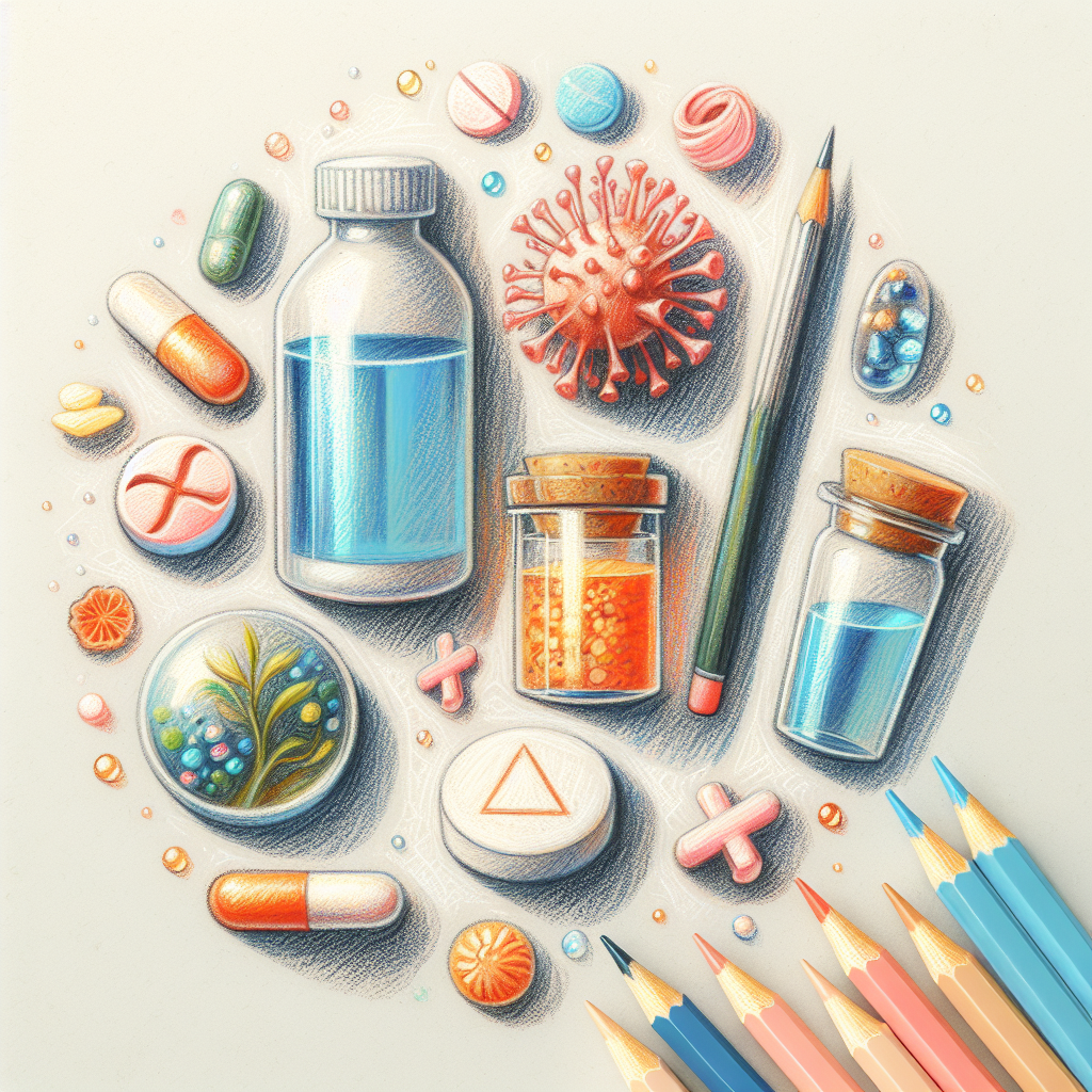 Pastelková ilustrace znázorňující téma: Zdraví