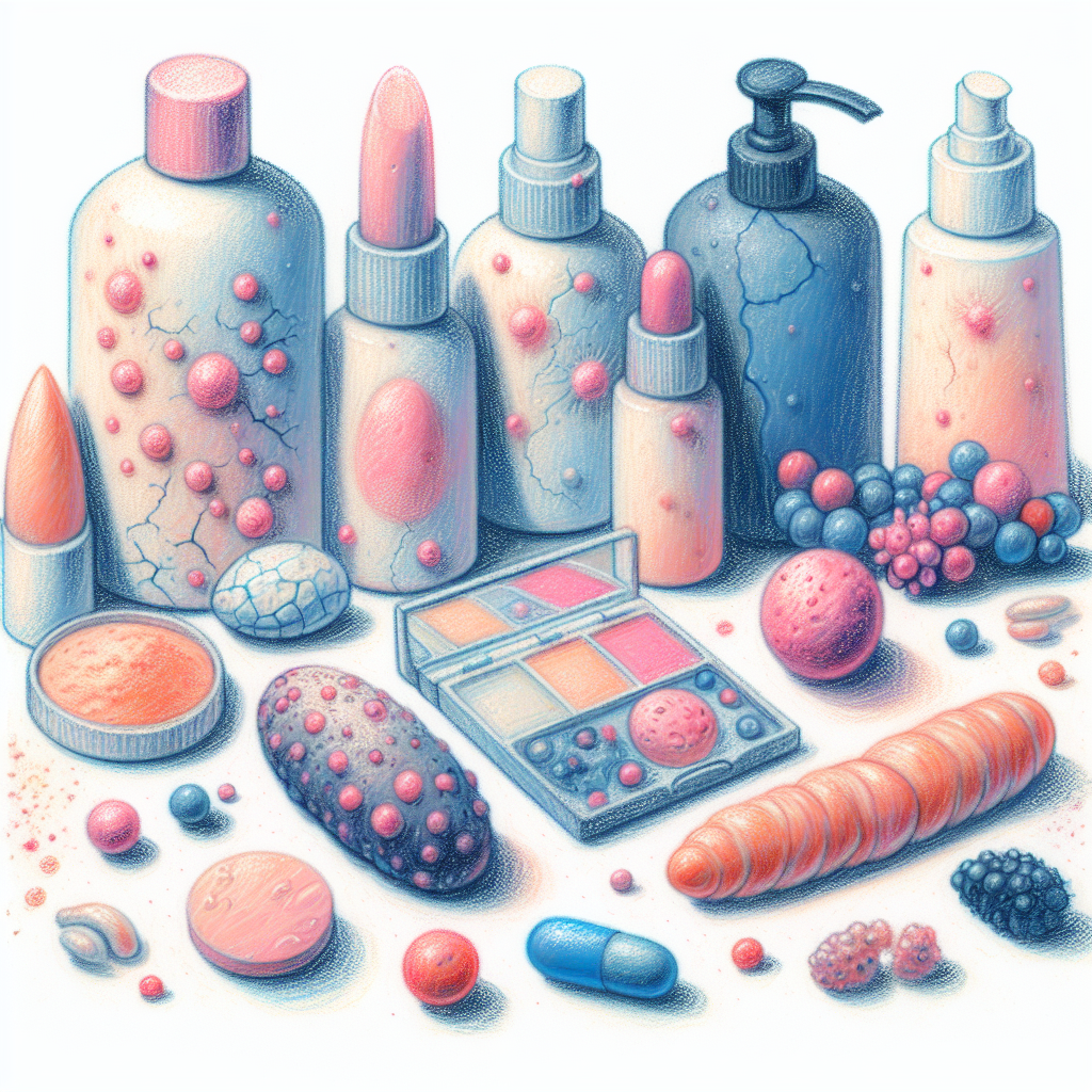 Pastelková ilustrace znázorňující téma: Kožní onemocnění