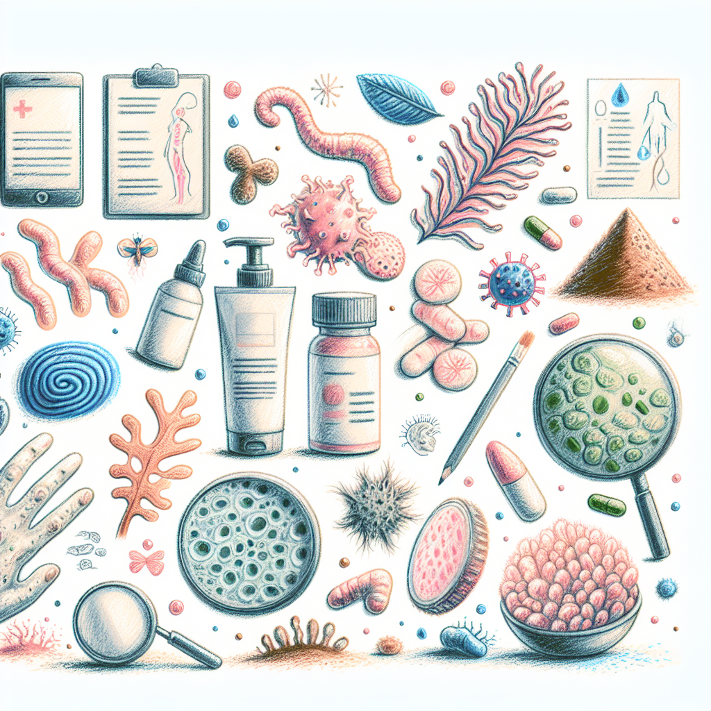 Pastelková ilustrace znázorňující téma: Kožní onemocnění