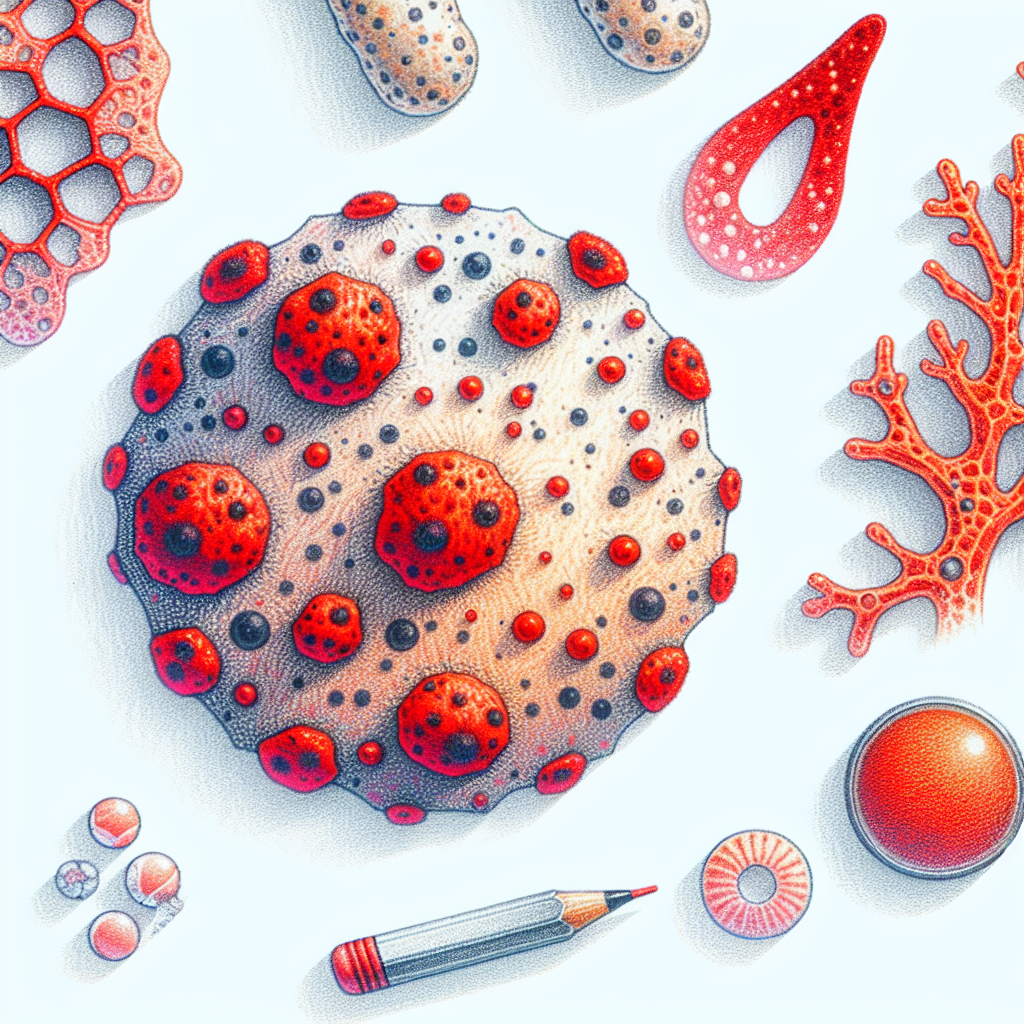 Pastelková ilustrace znázorňující téma: Kožní onemocnění