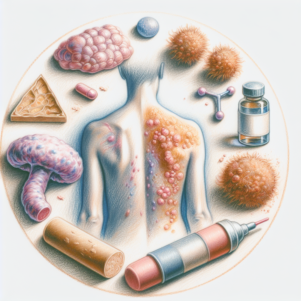 Pastelková ilustrace znázorňující téma: Dermatologie