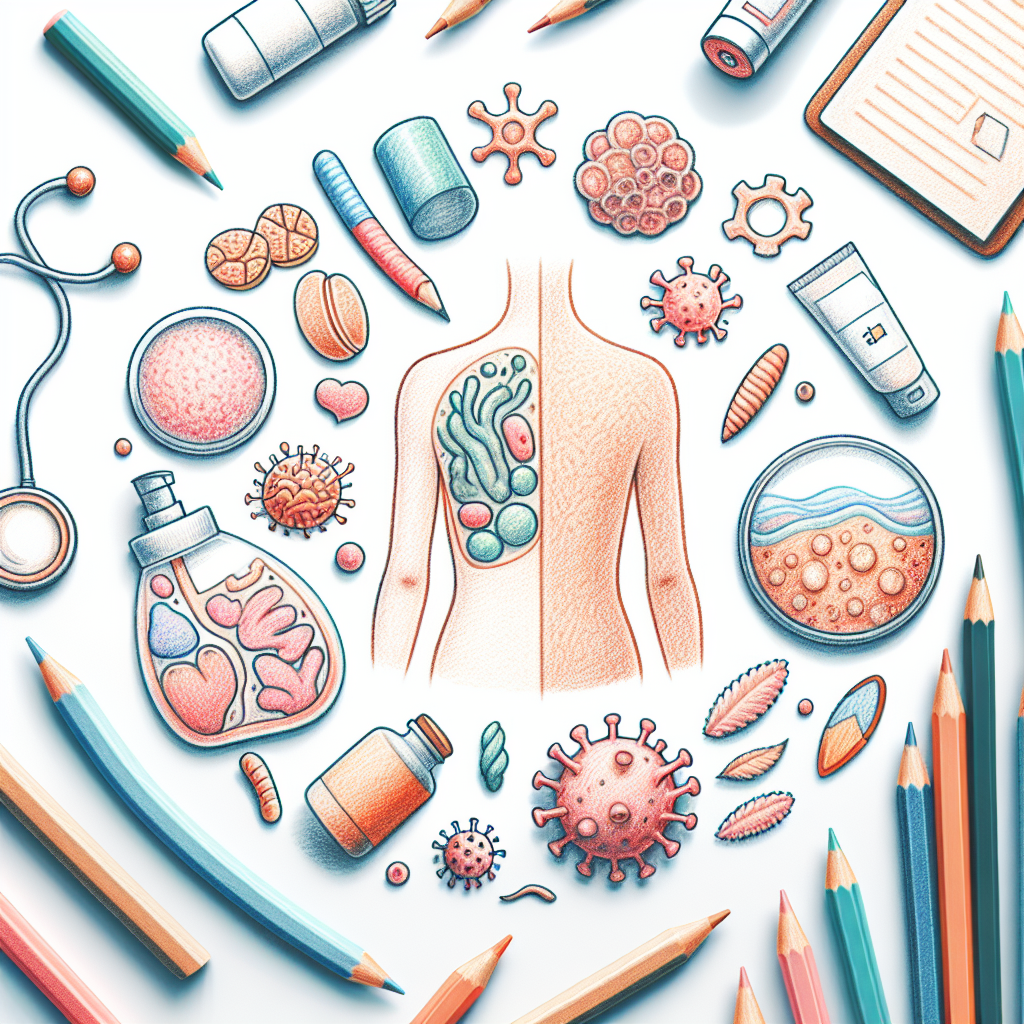Pastelková ilustrace znázorňující téma: Zdraví