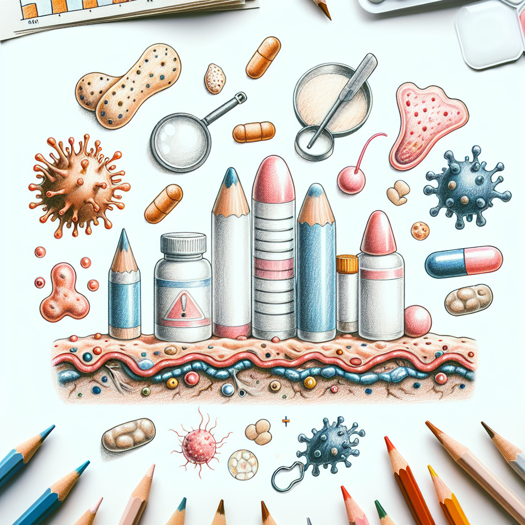 Pastelková ilustrace znázorňující téma: Kožní onemocnění