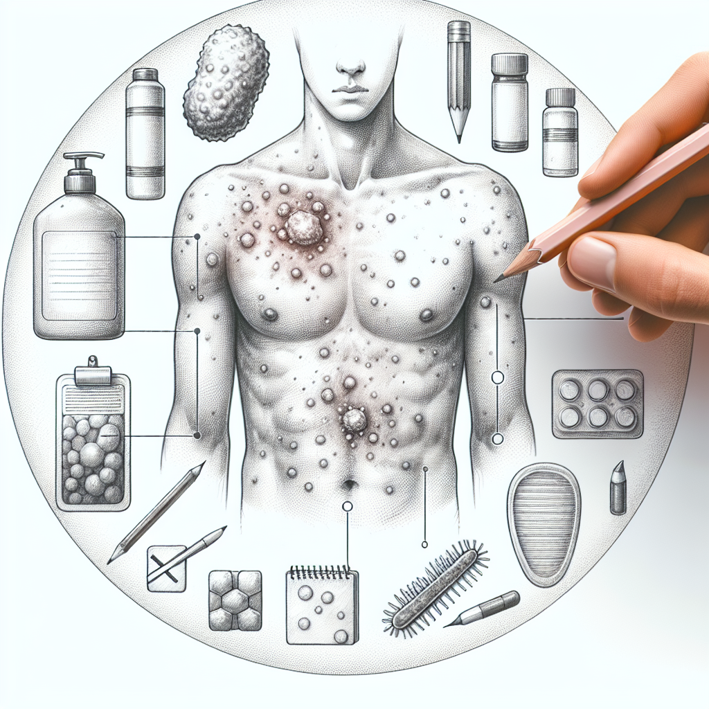 Pastelková ilustrace znázorňující téma: Kožní onemocnění