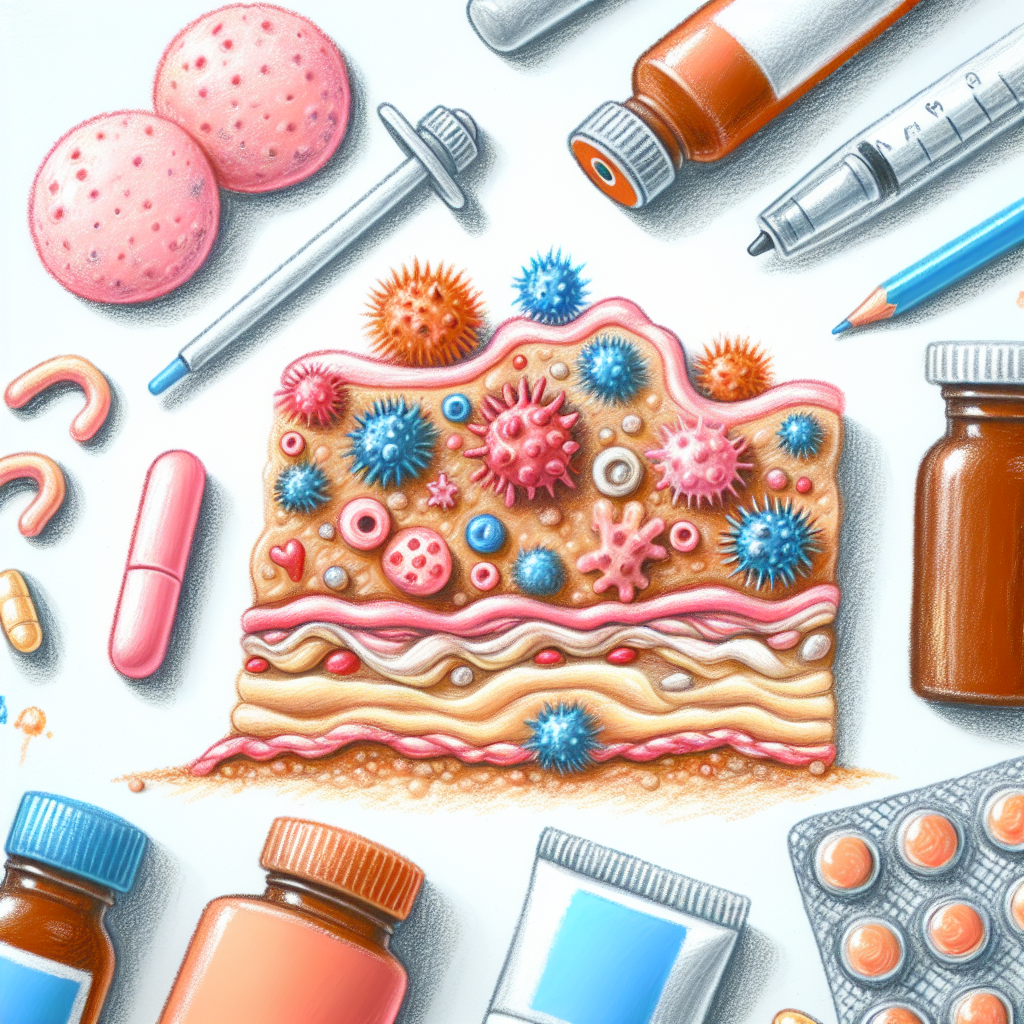 Pastelková ilustrace znázorňující téma: Kožní onemocnění