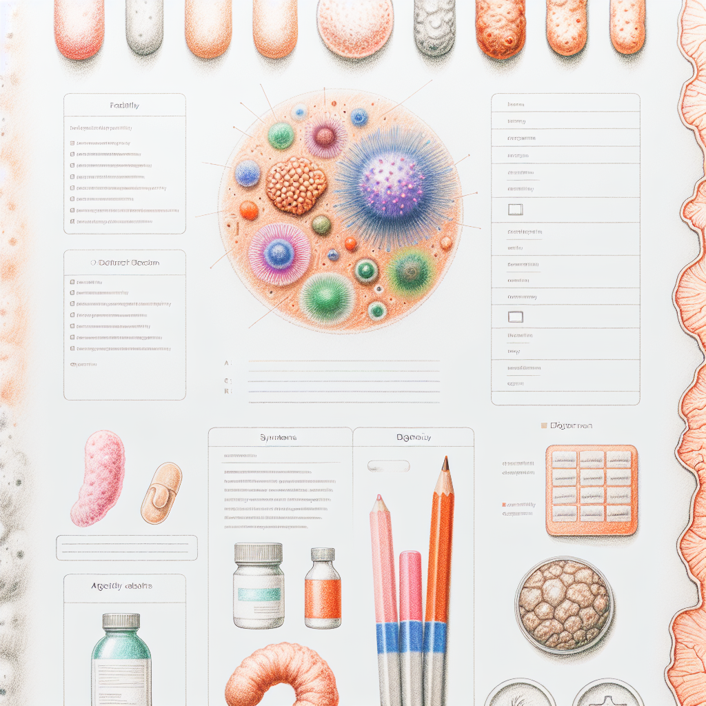 Pastelková ilustrace znázorňující téma: Kožní infekce