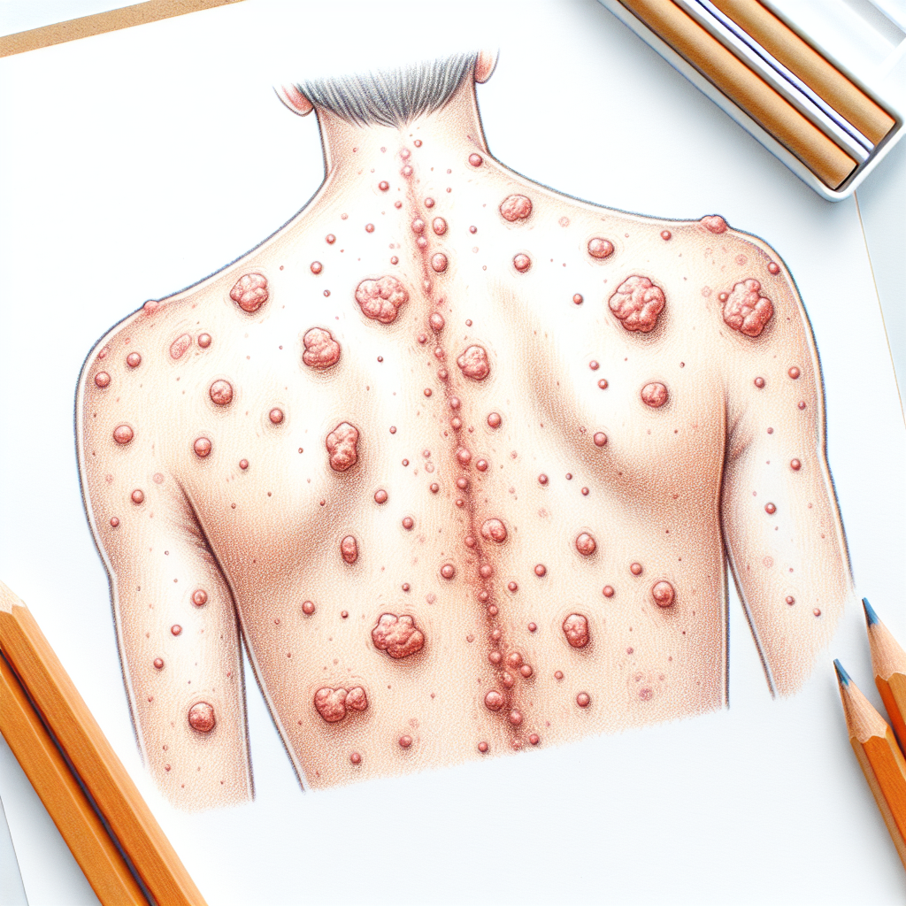 Pastelková ilustrace znázorňující téma: Kožní onemocnění