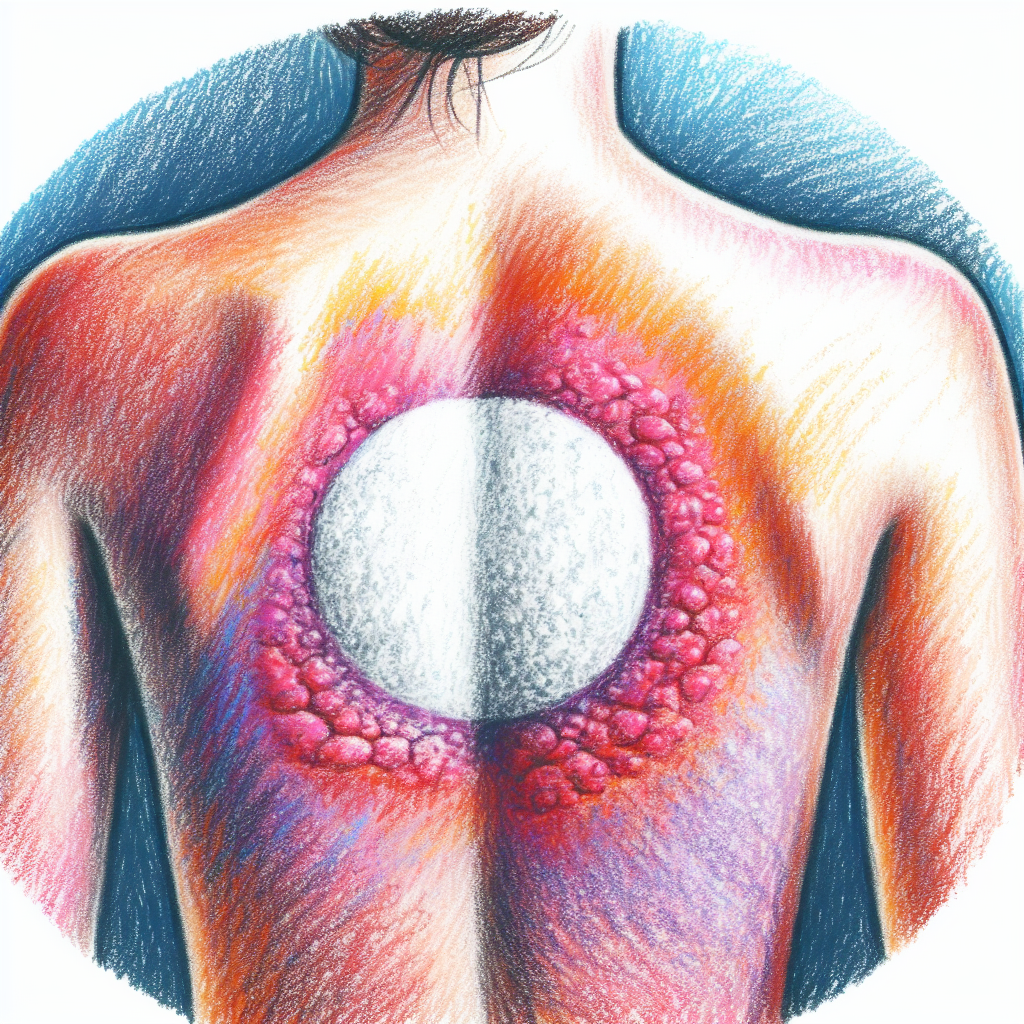 Pastelková ilustrace znázorňující téma: Kožní onemocnění