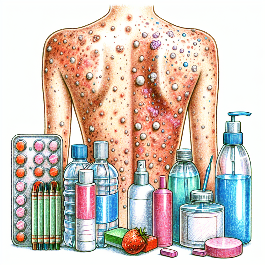 Pastelková ilustrace znázorňující téma: Kožní onemocnění