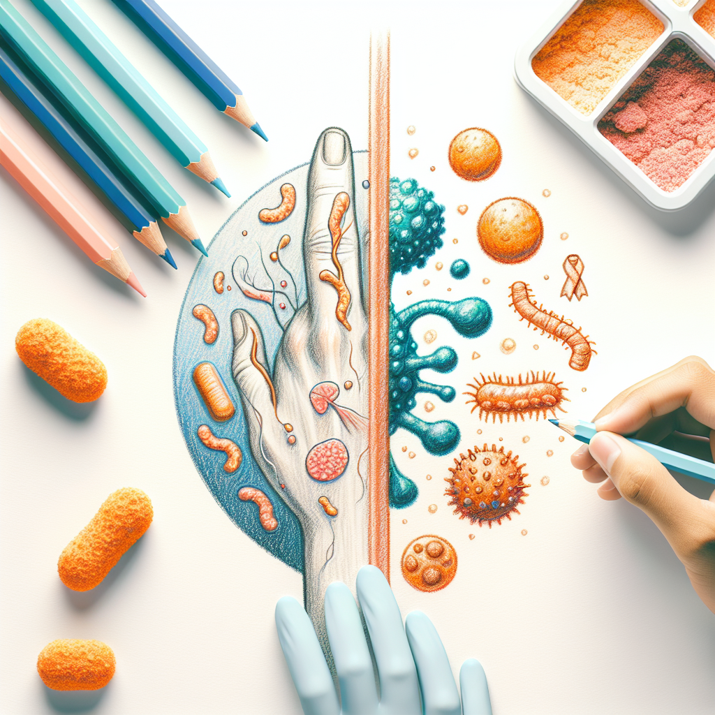 Pastelková ilustrace znázorňující téma: Zdraví